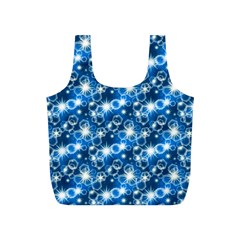 Star Hexagon Deep Blue Light Full Print Recycle Bag (s) by Dutashop