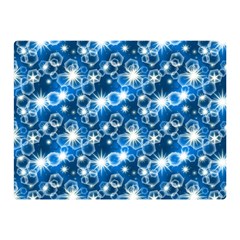 Star Hexagon Deep Blue Light Double Sided Flano Blanket (mini)  by Dutashop