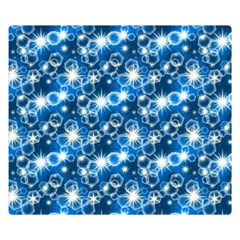 Star Hexagon Deep Blue Light Double Sided Flano Blanket (small)  by Dutashop