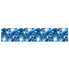 Star Hexagon Deep Blue Light Small Flano Scarf by Dutashop