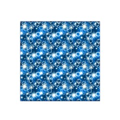 Star Hexagon Deep Blue Light Satin Bandana Scarf by Dutashop