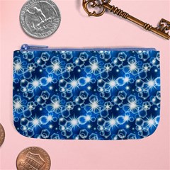 Star Hexagon Deep Blue Light Large Coin Purse by Dutashop