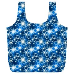 Star Hexagon Deep Blue Light Full Print Recycle Bag (xxxl) by Dutashop