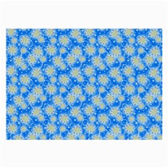 Hydrangea Blue Glitter Round Large Glasses Cloth by Dutashop