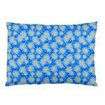 Hydrangea Blue Glitter Round Pillow Case 26.62 x18.9  Pillow Case