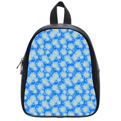 Hydrangea Blue Glitter Round School Bag (small) by Dutashop