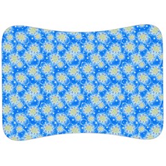 Hydrangea Blue Glitter Round Velour Seat Head Rest Cushion