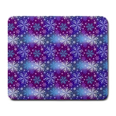 Snow Blue Purple Tulip Large Mousepads by Dutashop