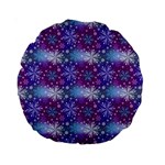 Snow Blue Purple Tulip Standard 15  Premium Round Cushions Front