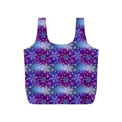 Snow Blue Purple Tulip Full Print Recycle Bag (s) by Dutashop