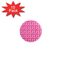 Heart Pink 1  Mini Magnet (10 Pack) 