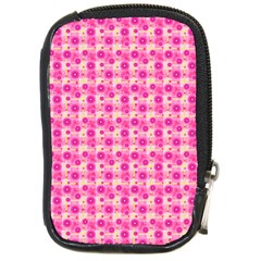 Heart Pink Compact Camera Leather Case by Dutashop