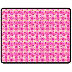 Heart Pink Fleece Blanket (medium)  by Dutashop