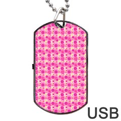 Heart Pink Dog Tag Usb Flash (two Sides) by Dutashop