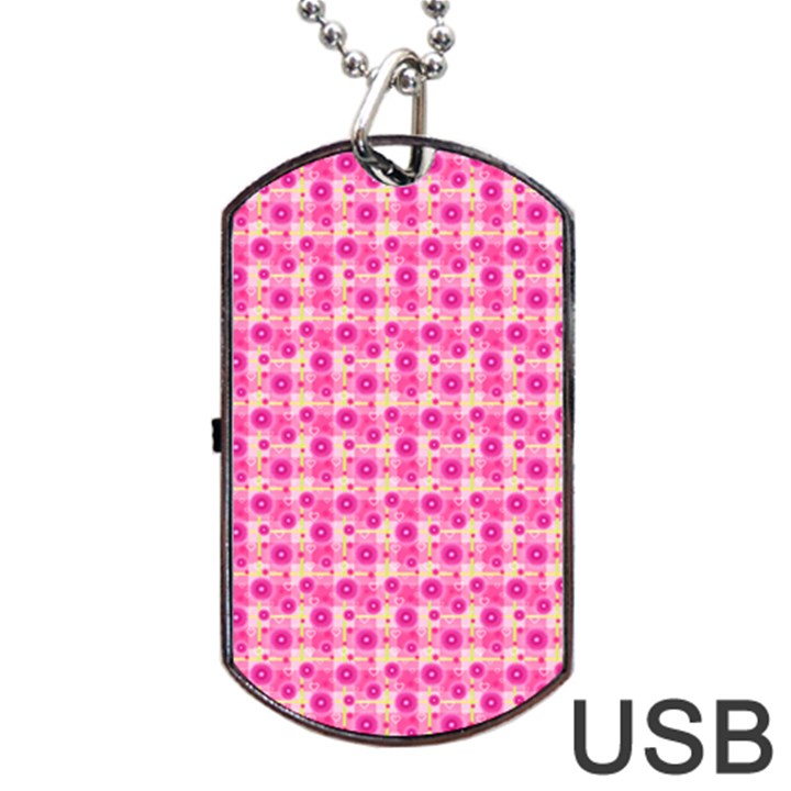 Heart Pink Dog Tag USB Flash (Two Sides)