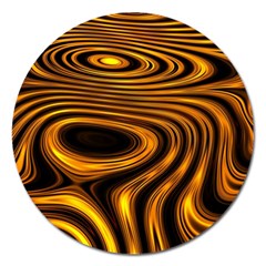 Wave Abstract Lines Magnet 5  (round) by Dutashop