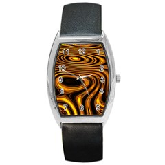 Wave Abstract Lines Barrel Style Metal Watch