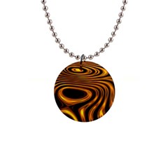 Wave Abstract Lines 1  Button Necklace by Dutashop