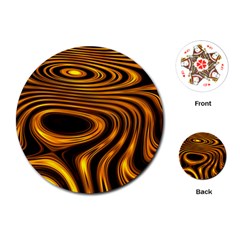 Wave Abstract Lines Playing Cards Single Design (round) by Dutashop