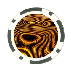 Wave Abstract Lines Poker Chip Card Guard