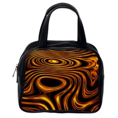 Wave Abstract Lines Classic Handbag (one Side) by Dutashop