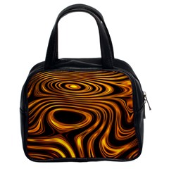 Wave Abstract Lines Classic Handbag (two Sides) by Dutashop