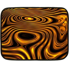 Wave Abstract Lines Double Sided Fleece Blanket (mini)  by Dutashop