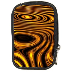 Wave Abstract Lines Compact Camera Leather Case by Dutashop