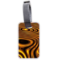 Wave Abstract Lines Luggage Tag (two Sides) by Dutashop