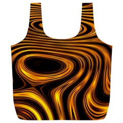 Wave Abstract Lines Full Print Recycle Bag (xl) by Dutashop