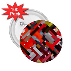 Maze Abstract Texture Rainbow 2 25  Buttons (100 Pack)  by Dutashop