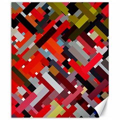 Maze Abstract Texture Rainbow Canvas 8  X 10  by Dutashop