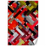 Maze Abstract Texture Rainbow Canvas 12  x 18  11.88 x17.36  Canvas - 1