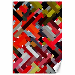 Maze Abstract Texture Rainbow Canvas 20  X 30  by Dutashop