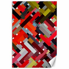 Maze Abstract Texture Rainbow Canvas 24  X 36  by Dutashop