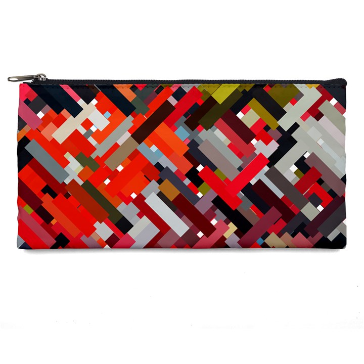 Maze Abstract Texture Rainbow Pencil Case