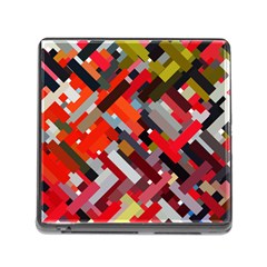 Maze Abstract Texture Rainbow Memory Card Reader (square 5 Slot) by Dutashop