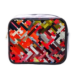 Maze Abstract Texture Rainbow Mini Toiletries Bag (one Side) by Dutashop