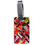 Maze Abstract Texture Rainbow Luggage Tag (one side) Front