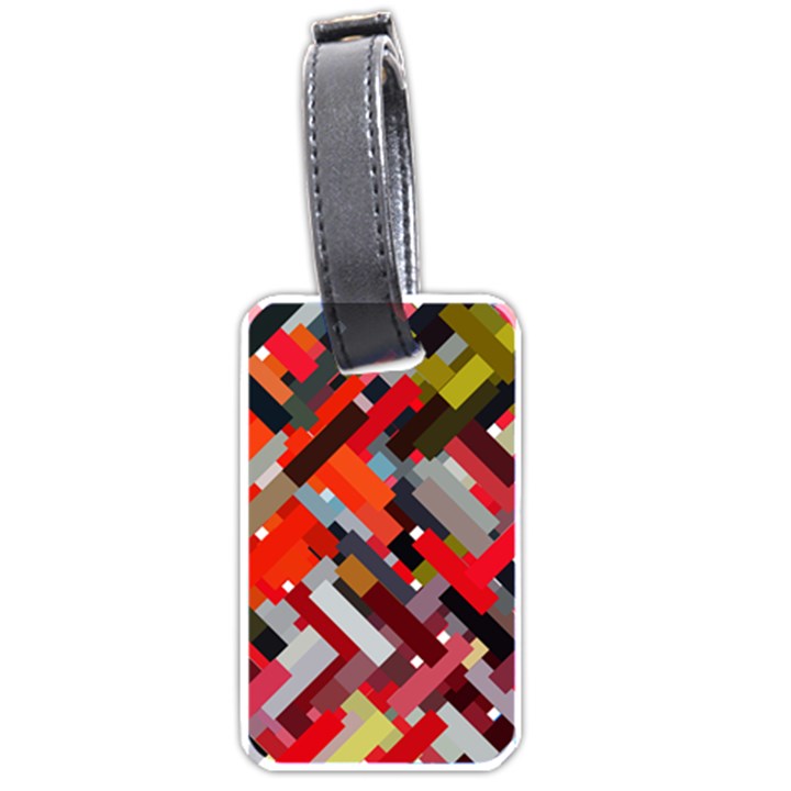 Maze Abstract Texture Rainbow Luggage Tag (one side)