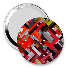 Maze Abstract Texture Rainbow 3  Handbag Mirrors by Dutashop