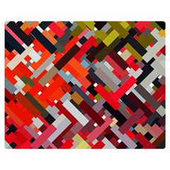 Maze Abstract Texture Rainbow Double Sided Flano Blanket (medium)  by Dutashop