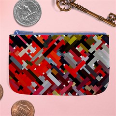 Maze Abstract Texture Rainbow Large Coin Purse by Dutashop