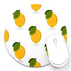 Lemon Fruit Round Mousepads by Dutashop