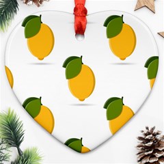 Lemon Fruit Ornament (heart) by Dutashop