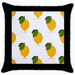 Lemon Fruit Throw Pillow Case (Black) Front