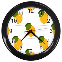 Lemon Fruit Wall Clock (black) by Dutashop