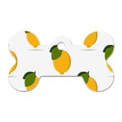 Lemon Fruit Dog Tag Bone (one Side) by Dutashop