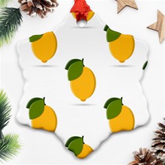 Lemon Fruit Snowflake Ornament (two Sides) by Dutashop