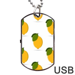 Lemon Fruit Dog Tag Usb Flash (two Sides) by Dutashop